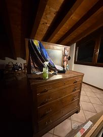 Cassettiera con specchio vintage