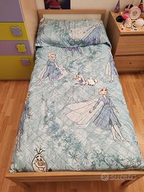 Struttura letto singolo bambino con materasso