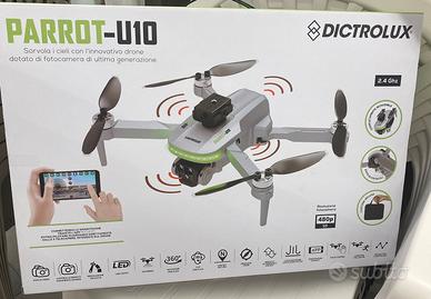 Drone pieghevole con fotocamera e led