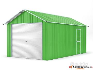 Prefabbricato box cantiere 360x610 verde chiaro