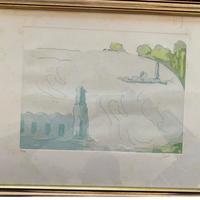 Acquerello di Virgilio Guidi -San Giorgio, Venezia