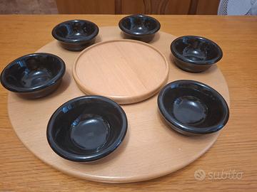 Antipastiera con piatto in legno rotante Cucina