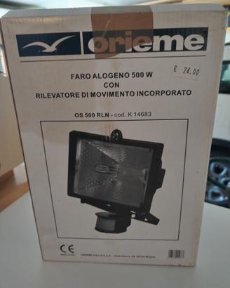 Faro alogeno 500w con sensore rilevatore 