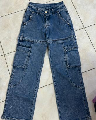 jeans cargo donna