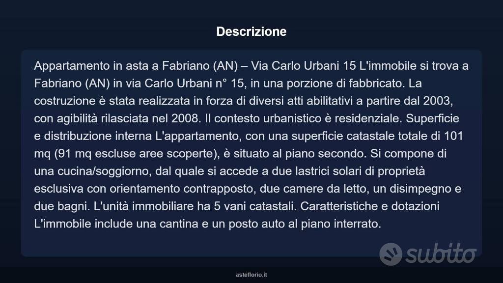Appartamento – Fabriano, Borgo 3, Ancona - Vista 3