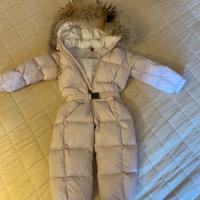 Tuta originale Moncler color beige chiaro 1-2 anni