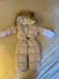 Tuta originale Moncler color beige chiaro 1-2 anni