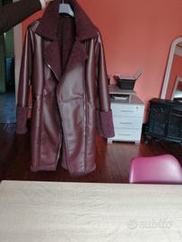 cappotto marrone nuovo pelle 
