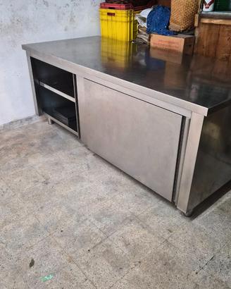 Banco accaio inox 200x90