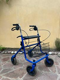 Deambulatore Rollator Moretti - Blu - Come nuovo