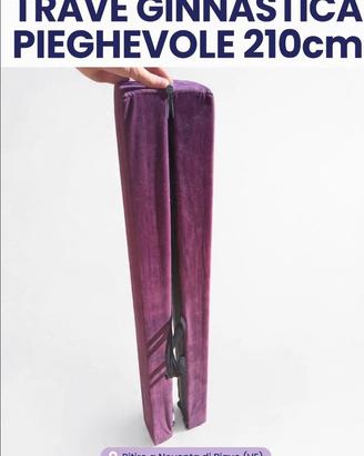 Trave ginnastica pieghevole 210cm viola