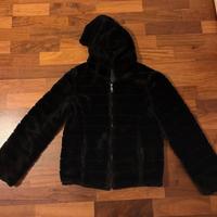 Pelliccia nera sintetica da donna tg M