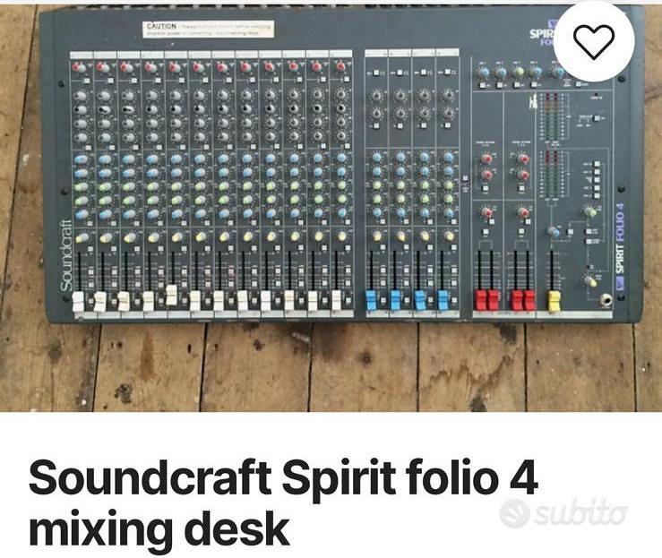 Mixer Soundcraft Spirit folio 4 mixing desk - Audio/Video In