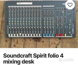 Mixer Soundcraft Spirit folio 4 mixing desk - Audio/Video In