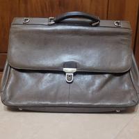 Valigetta 24 ore Tempora in vera pelle grigia