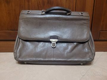 Valigetta 24 ore Tempora in vera pelle grigia