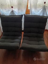 Coppia Poltrone Relax HOMCOM Girevoli 360°