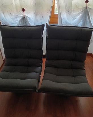 Coppia Poltrone Relax HOMCOM Girevoli 360°