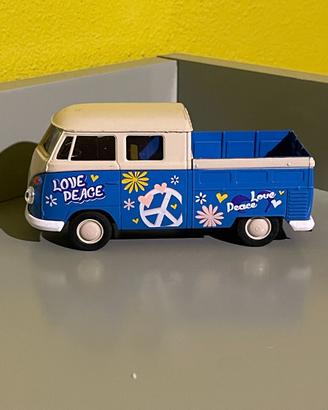 modellino automodello WV T1 Flower power blu