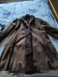 giaccone di montone e visone interno