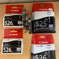 7 cartucce Canon originali 525 526 NUOVE