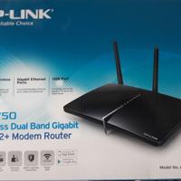 Router WiFi / Modem ADSL2+ TP-LINK AC750 ARCHER D2
