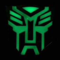 Logo TRANSFORMER Autobot Fluorescent ricarica sole