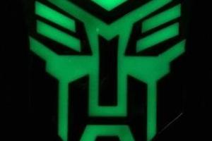 Logo TRANSFORMER Autobot Fluorescent ricarica sole