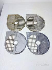 4 dischi da taglio a cubetti per tagliaverdure