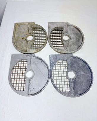 4 dischi da taglio a cubetti per tagliaverdure