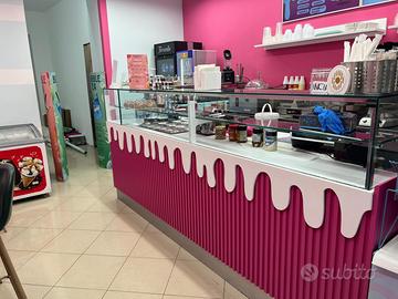 Bancone Bar/Gelateria/Pasticceria moderno nuovo