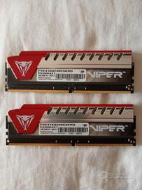 2 banchi RAM PC DDR4 totale 32 GB