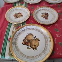 servizio da dolce 5 piattini più piatto grande