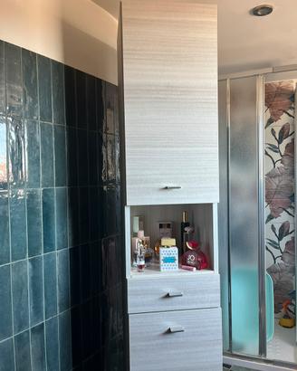 Colonna bagno girevole con specchio dietro