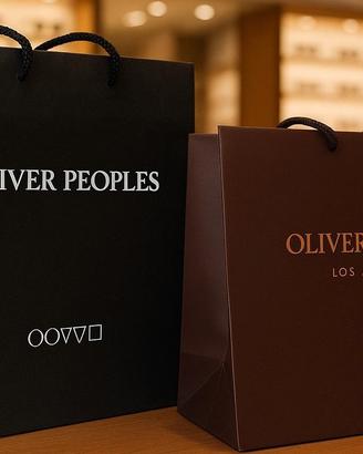Due sacchetti originali Oliver Peoples – eleganti