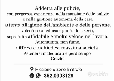 Addetta alla pulizie