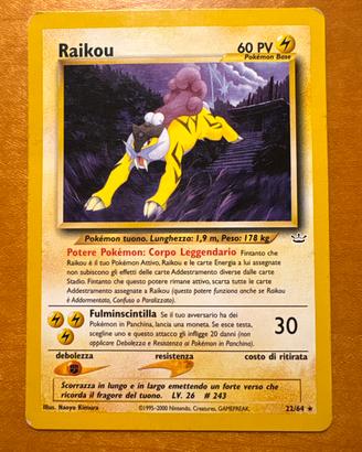 Pokemon Card Raikou 22/64 ITA
