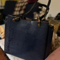 Borsa blu finta pelle Parfois