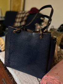 Borsa blu finta pelle Parfois