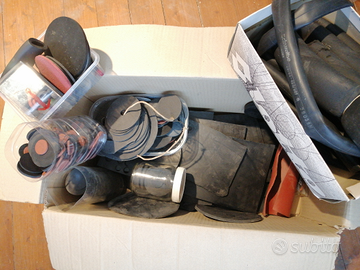 Gomma vari spessori(dischi-ritagli)+carte vetrate