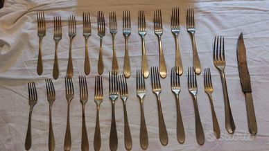 Posate miste in alpacca - 71 pezzi in totale