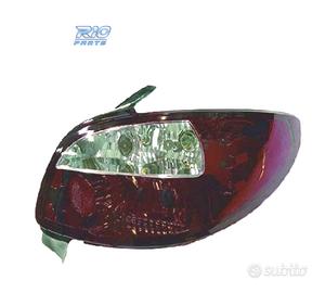 FANALI PER PEUGEOT 206 98-09 ROSSO AFFUMICATO