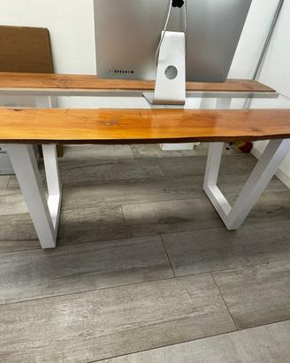 Tavolino in legno e vetro