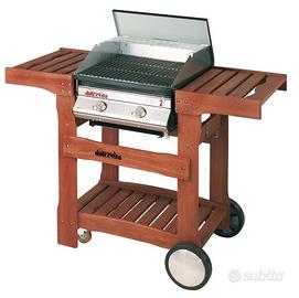 Barbecue Dolcevita Euro 2 a Gas, carrello in legno