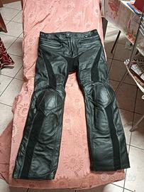 pantalone moto in vera pelle 