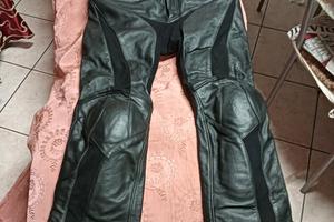 pantalone moto in vera pelle 