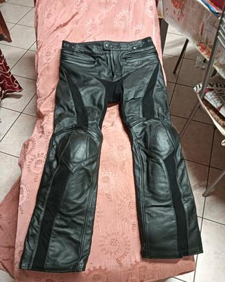 pantalone moto in vera pelle 