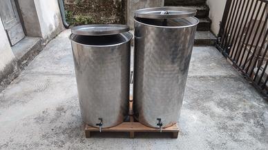 2 Cisterne Inox Alimentari FABEC 150/200 Litri