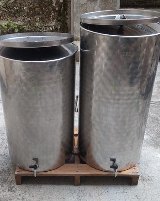2 Cisterne Inox Alimentari FABEC 150/200 Litri