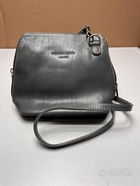 Borsa Valentino Guido vera pelle grigio scuro/blu